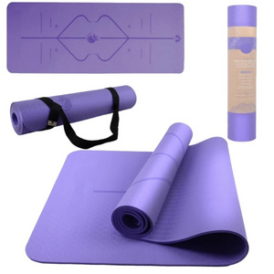 Yoga Babes - Non Slip Imprint Yoga Mat (Violet)