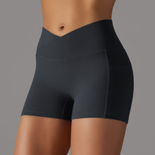 Load image into Gallery viewer, YogaBabes™ Ruched Bum Shorts with Pocket