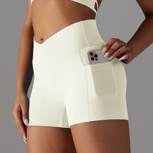 Load image into Gallery viewer, YogaBabes™ Ruched Bum Shorts with Pocket